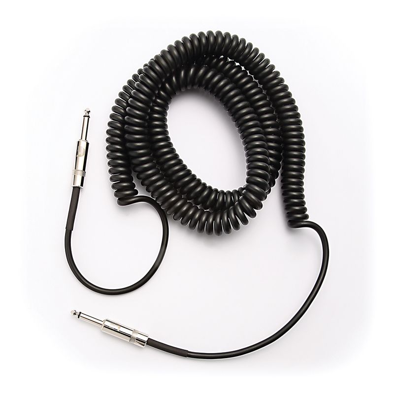 D'Addario PW-CDG-30BK Instrumentkabel Custom Coiled 9m Black