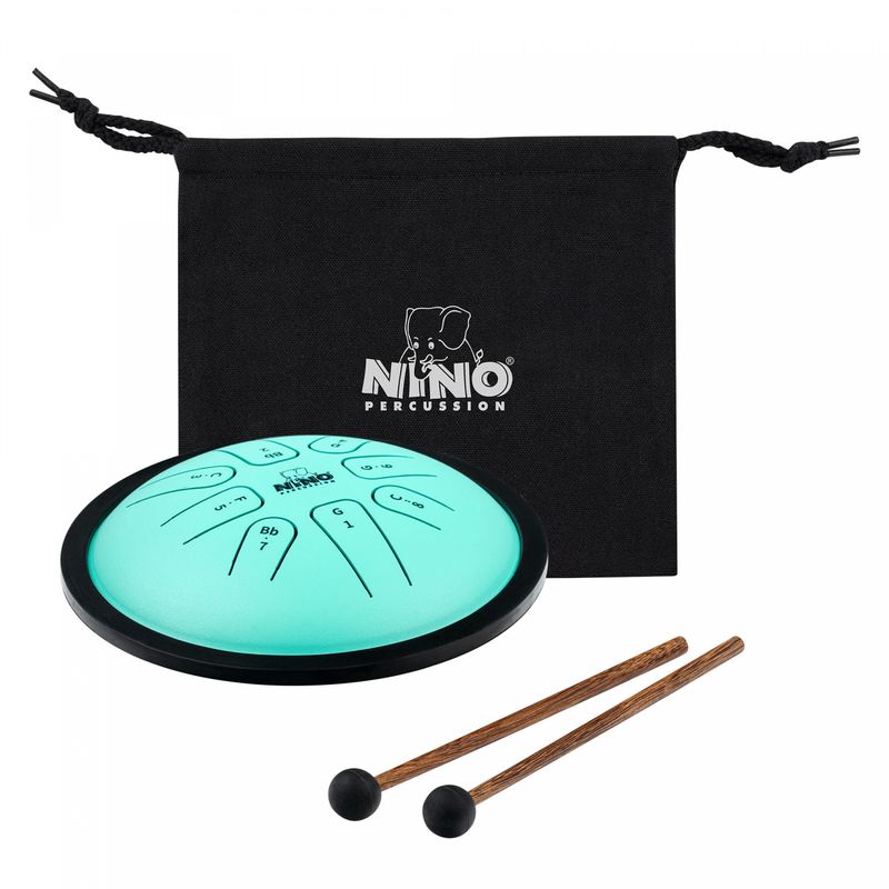 Nino NINO982 NINO Steel Tongue Drum, Small 7'', Mint Green