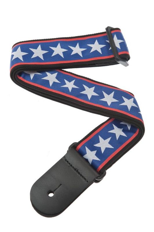 D'Addario 50A10 Axelband World Tour 50 mm Woven-Stars & Stripes