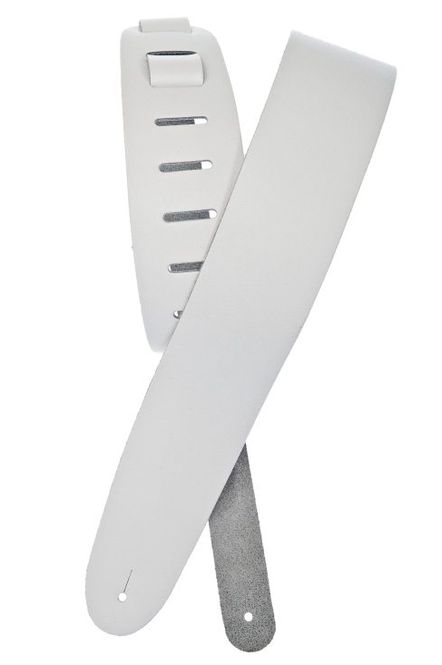 Hovedbilde D'Addario 25BL02 Läderband 64mm Basic Leather, White