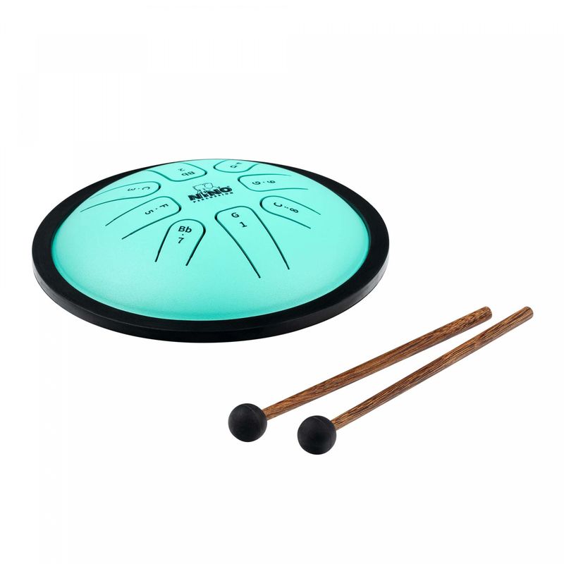Nino NINO982 NINO Steel Tongue Drum, Small 7'', Mint Green