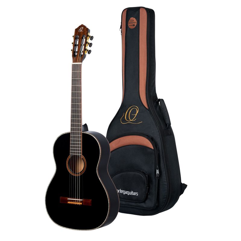 Ortega R221BK-L Klassisk gitar 4/4 Size, Gloss Black, Left