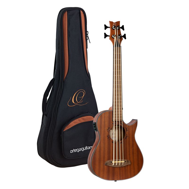Ortega LIZZY-PRO Akustisk bas med mik, Lined Fretless