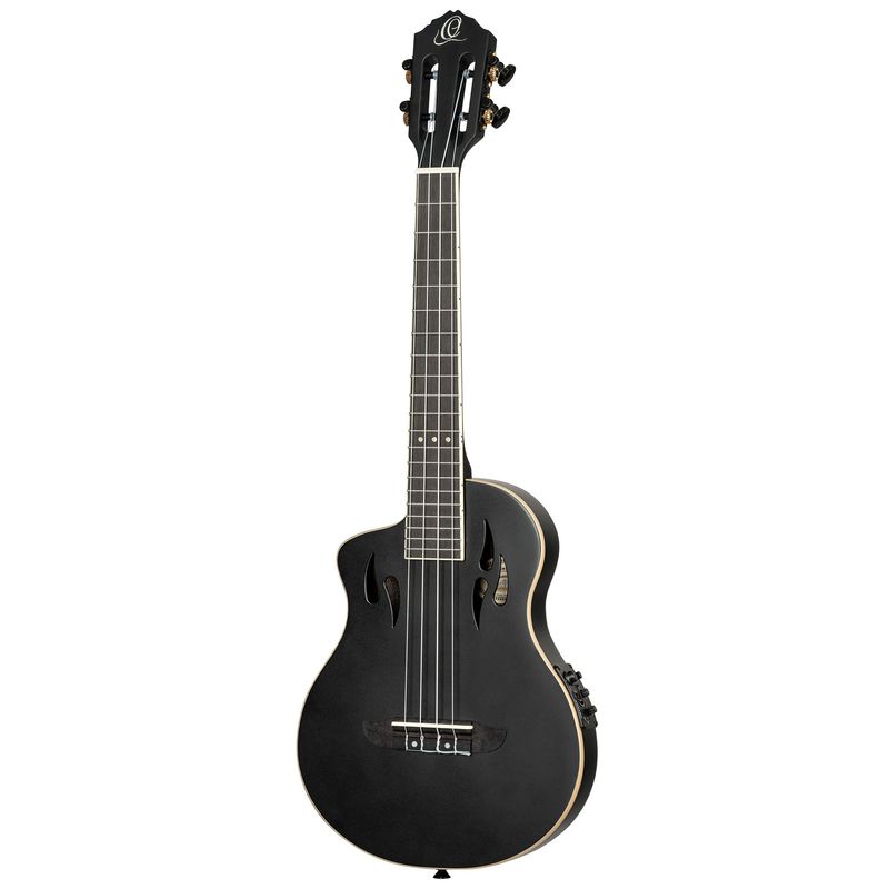 Ortega RTPS-U-SBK-L Tenor ukulele med mik, Tourplayer, Left