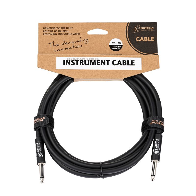 Ortega OECISPV-10 Instrument cable 10 ft, Straight/Straight PVC plugs