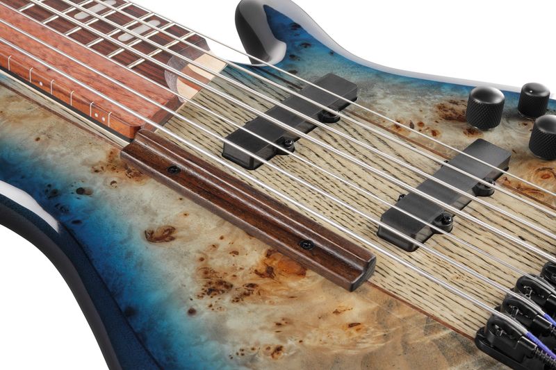 Ibanez SRAS7-CBS Ibanez elbas med hardcase, 7-str. Ashula Fretted/Fretless
