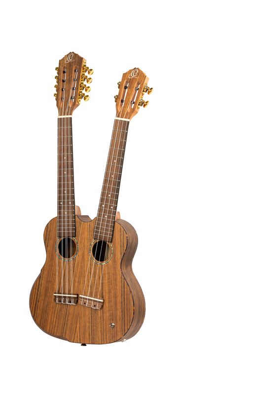 Ortega HYDRA Twin-neck Tenor ukulele med softcase