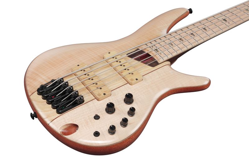 Ibanez SR5FMDX2-NTL Elbas med gigbag, Premium 5-str.