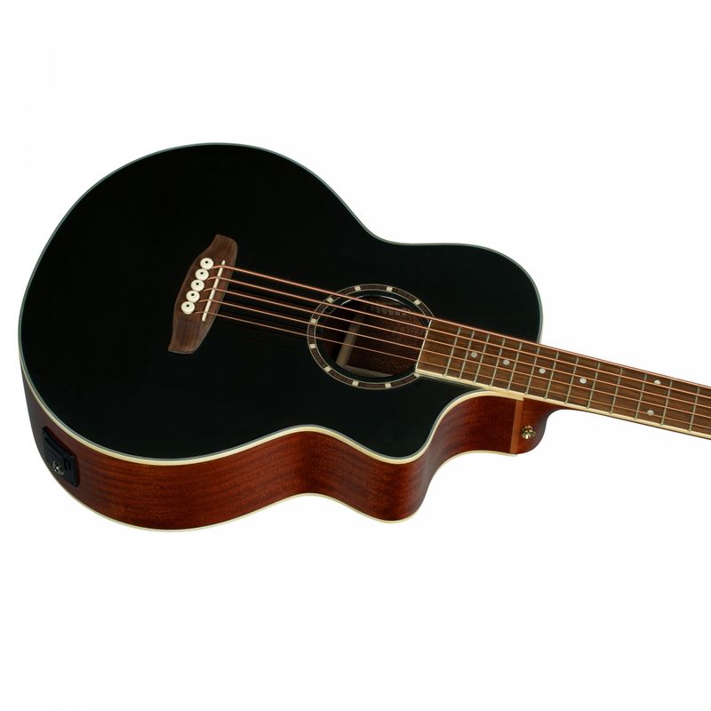 Ortega D8CE-5 5-strängad Akustisk bas med mik, Cutaway, Gloss Black