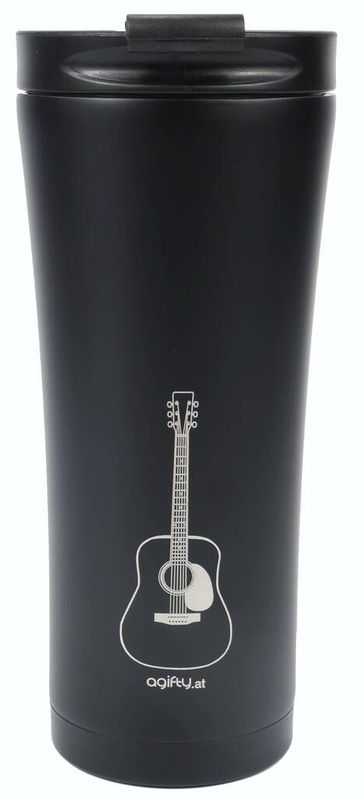 Coffee-to-go thermo mug: guitar
