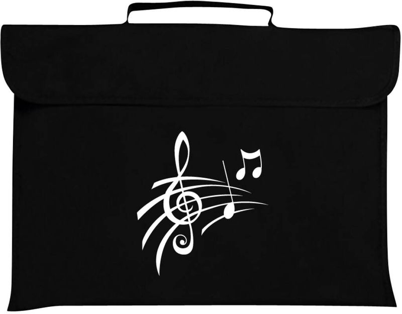 Mapac: Music Bag - Treble Clef & Notes (Black)