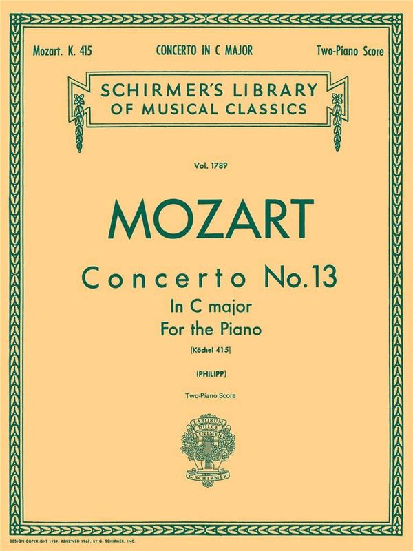 Wolfgang Amadeus Mozart - Concerto No. 13 in C KV415