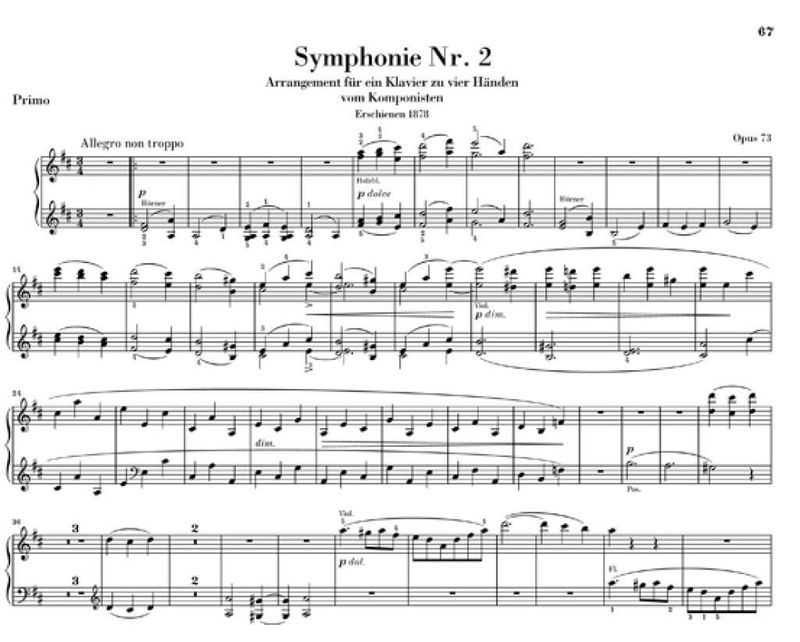 Johannes Brahms - Symphonies Nos. 1 and 2 - Piano Four-hands