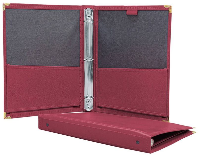 Deluxe Folio w/3-Ring Binder-Maroon Notemappe