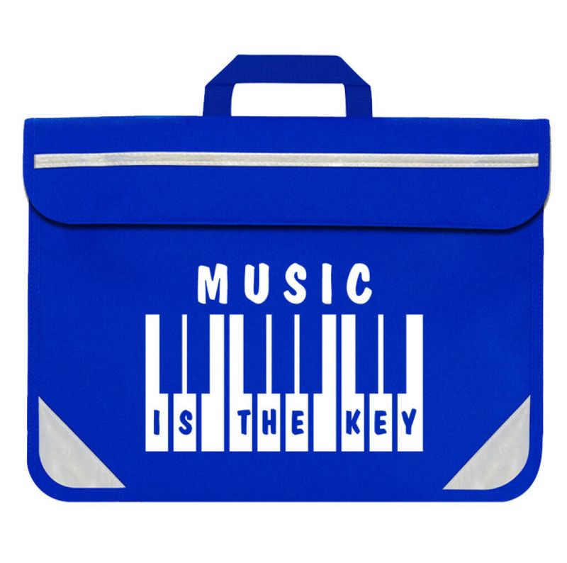 Piano/Keyboard Music Bag - Music Is The Key (Blue)