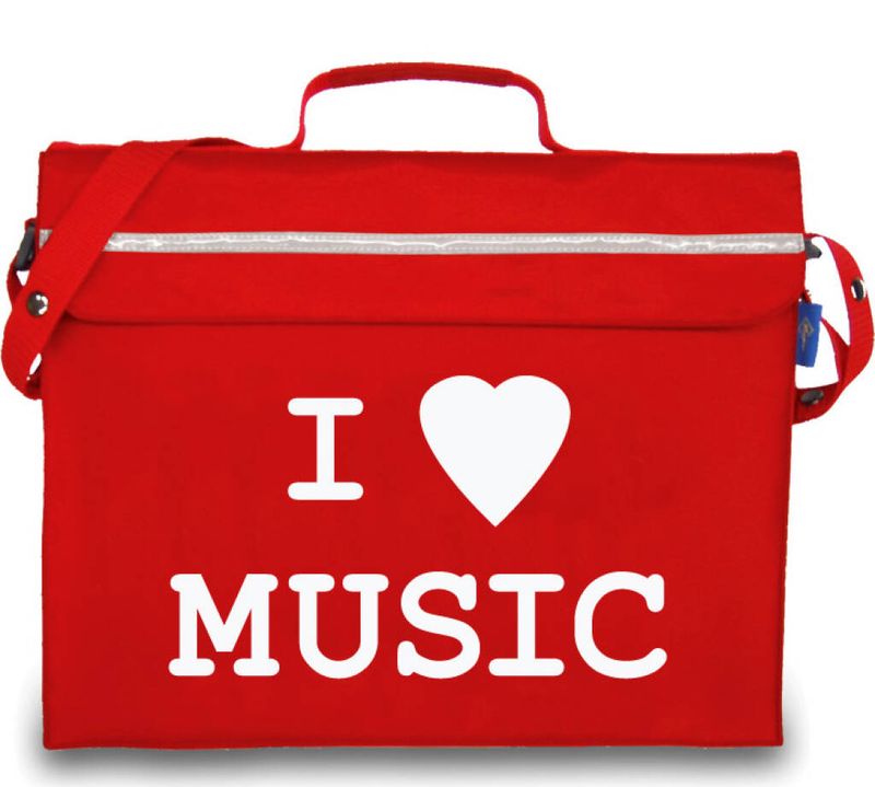 Primo Music Bag - I Love Music (Red)