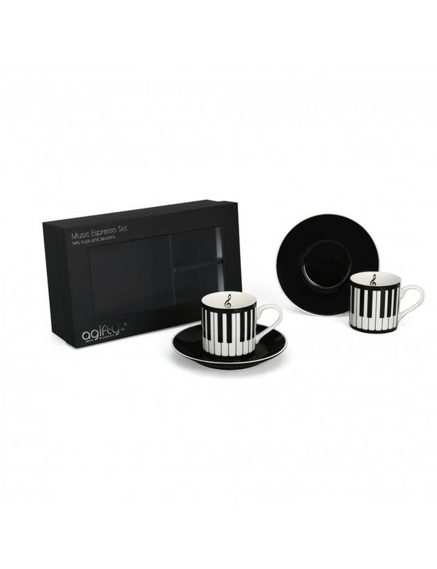 Espresso cup with saucer: keyboard (2 sets/0,11L)