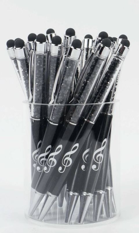 Stylus pen g-clef black/crystal