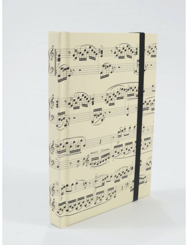 Notebook sheet music creme A6