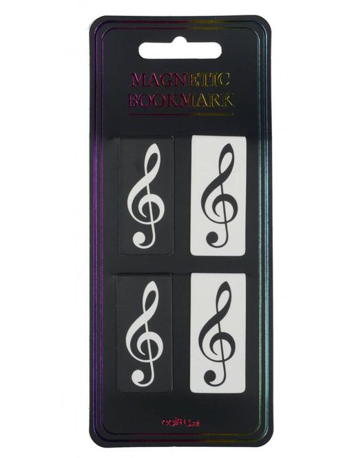 Hovedbilde Magnetic bookmark g-clef black & white