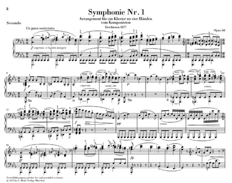 Johannes Brahms - Symphonies Nos. 1 and 2 - Piano Four-hands