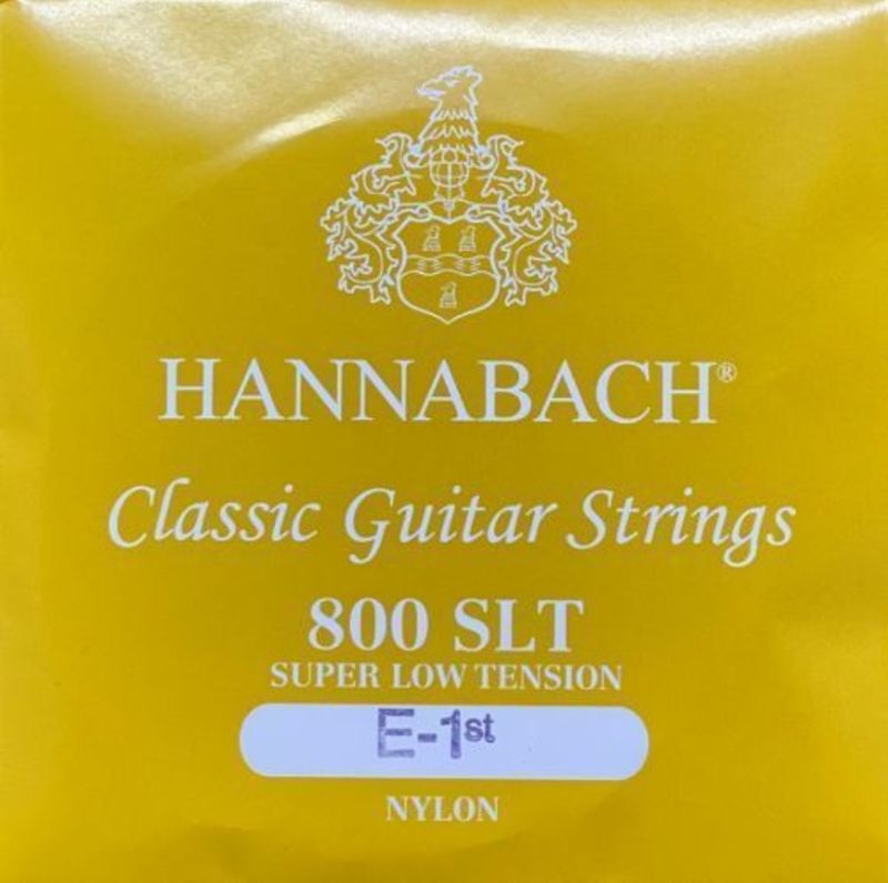 Hannabach Strings for classic guitar Serie 800 Super Low Tension Silver plated E1