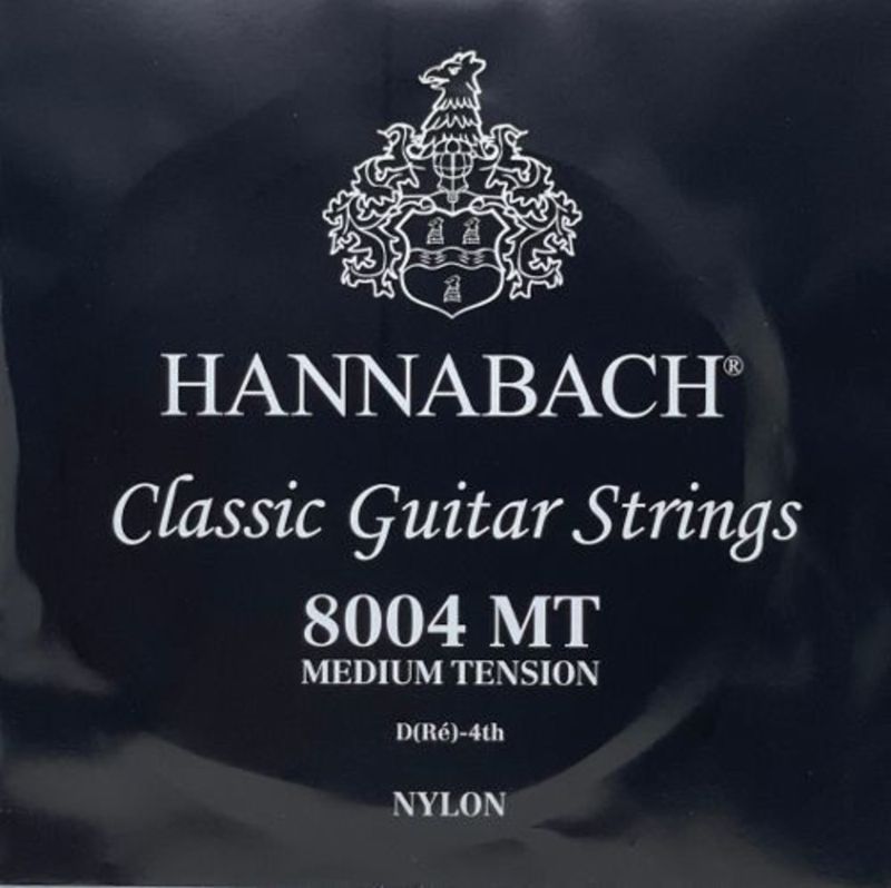 Hannabach Strings for classic guitar Serie 800 Medium tension Silver plated D4w