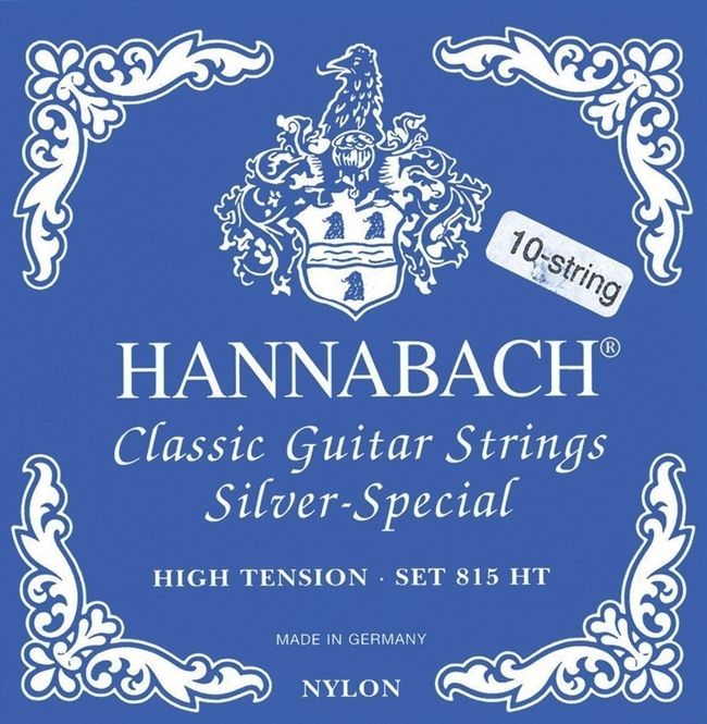Hovedbilde Hannabach Strings for classic guitar Serie 815 Hig Tension for 8/10 string guitar Silver special H/B 9