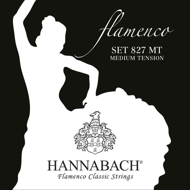 Hovedbilde Hannabach Strings for classic guitar Serie 827 Medium Tension Flamenco Set of 3 Trebles