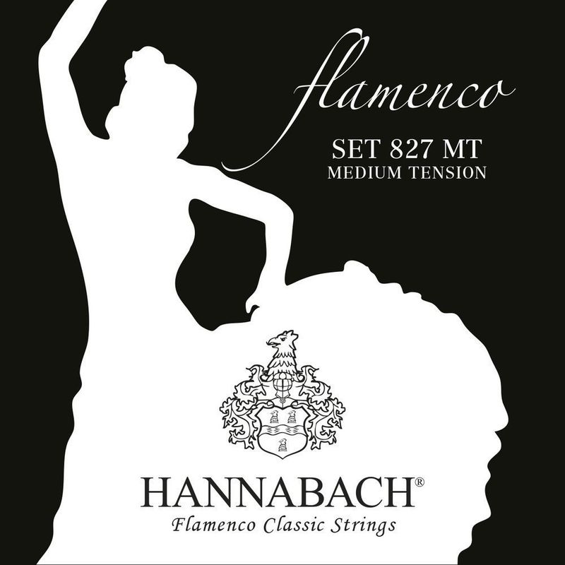 Hannabach Strings for classic guitar Serie 827 Medium Tension Flamenco Set of 3 Trebles