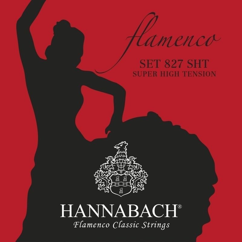 Hannabach Strings for classic guitar Serie 827 Super High Tension Flamenco Set of 3 Trebles