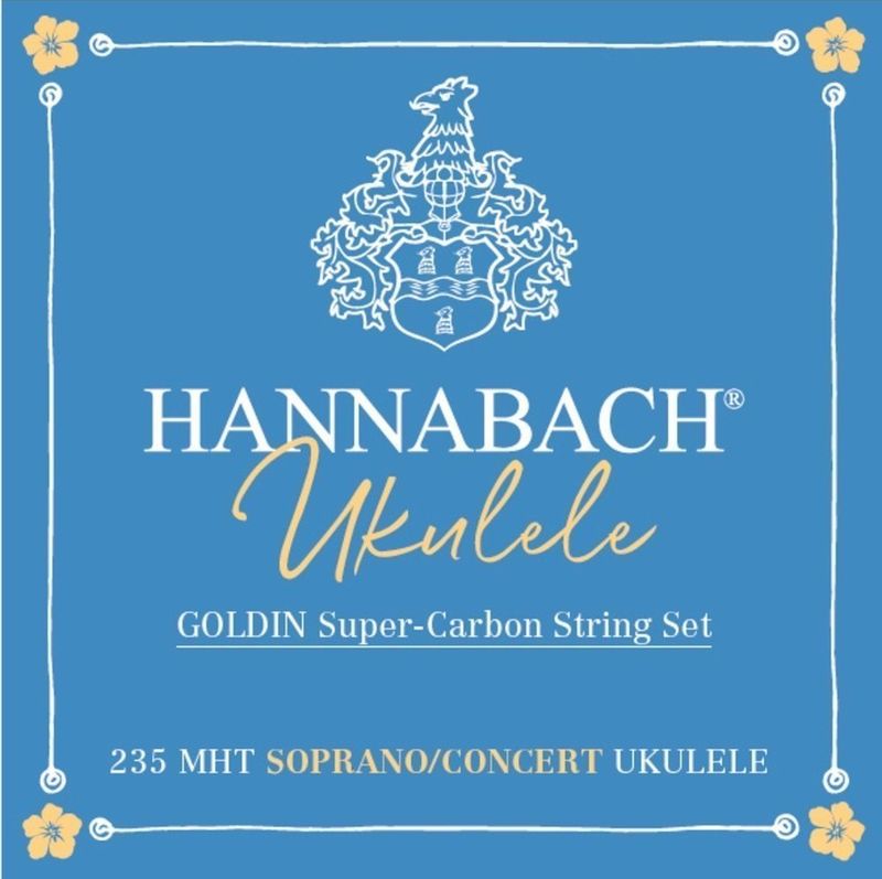 Hannabach Strings for ukulele Soprano/Concert Goldin 235MHT Set Sopran/Concert