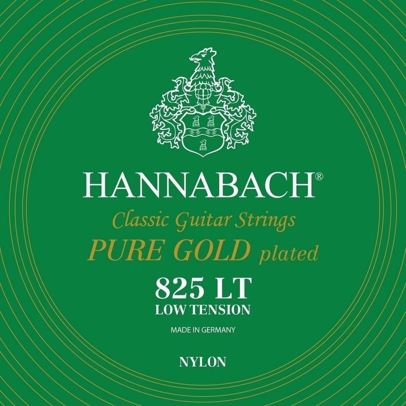 Hannabach Strings for classic guitar Serie 825 Low tension specialized gold plated E6w