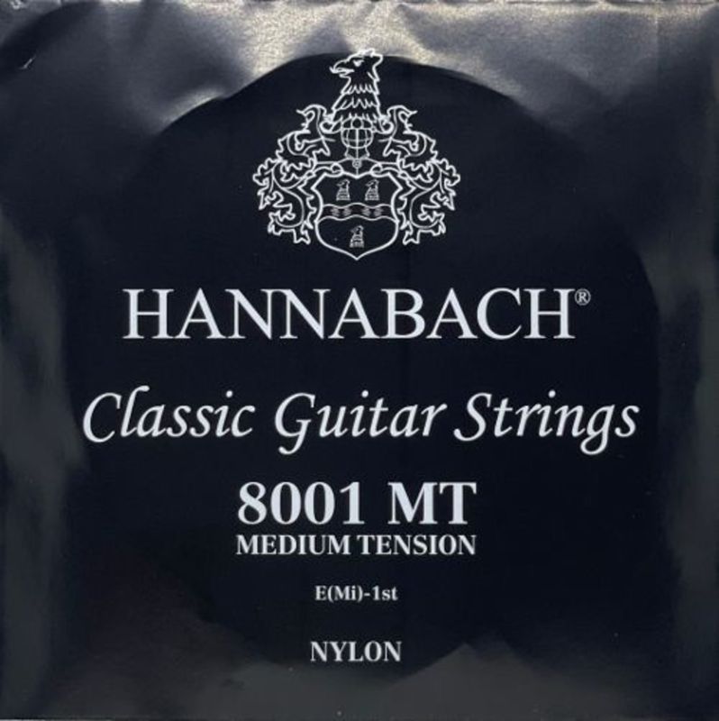 Hannabach Strings for classic guitar Serie 800 Medium tension Silver plated E1