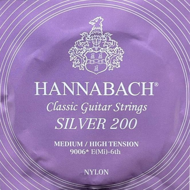 Hovedbilde Hannabach Strings for classic guitar Series 900 Medium/High Tension Silver 200 E6w