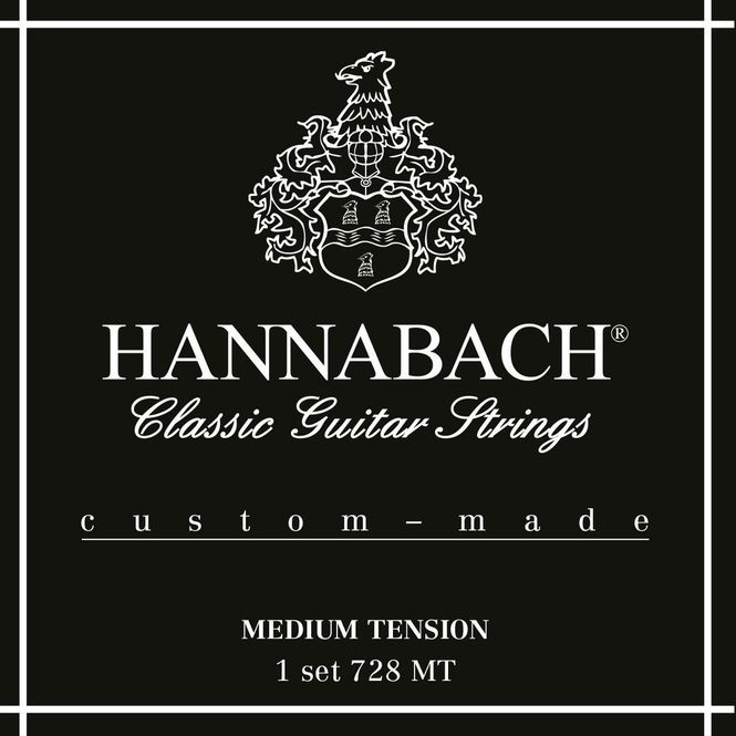 Hovedbilde Hannabach Strings for classic guitar Series 728 Medium Tension Custom Made 3er Discant medium
