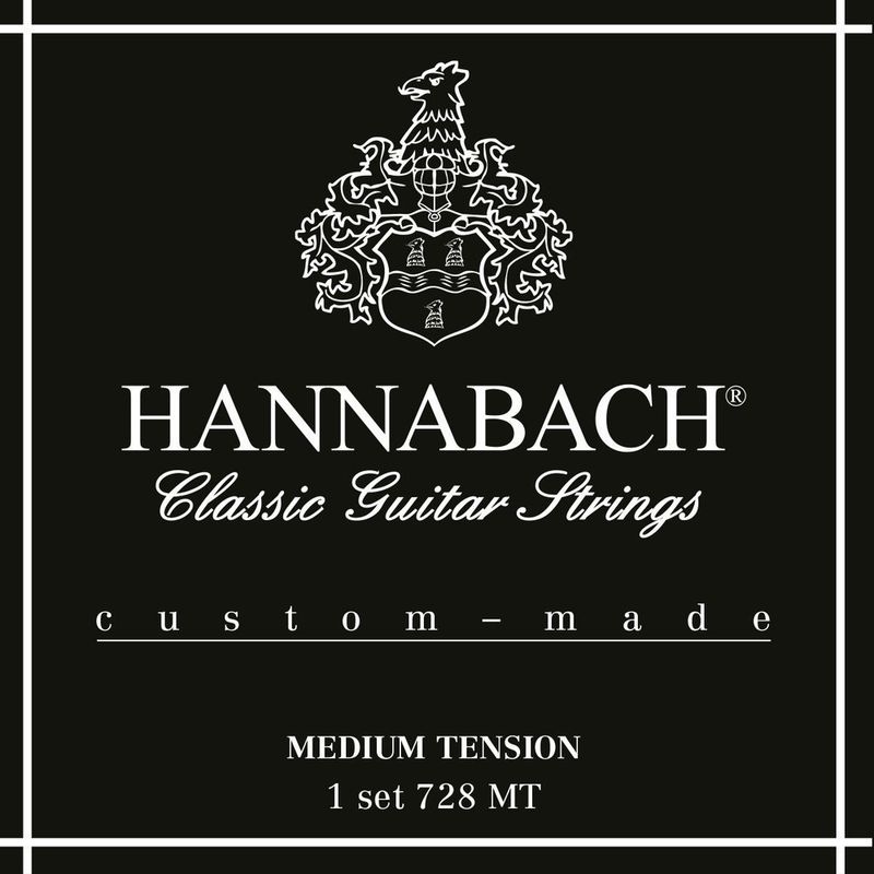 Hannabach Strings for classic guitar Series 728 Medium Tension Custom Made 3er Discant medium