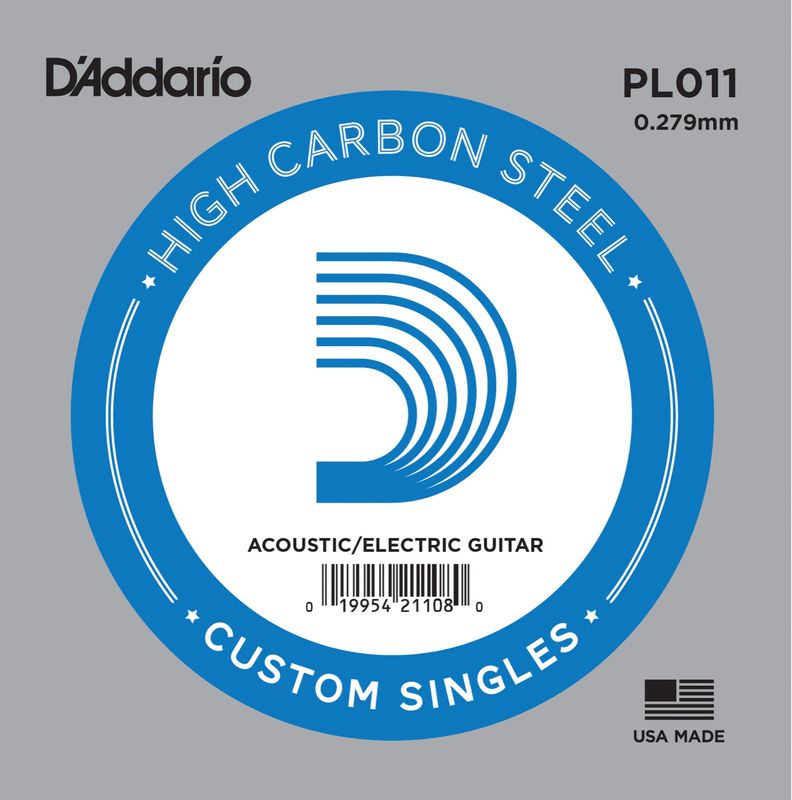 D'Addario PL011 Gitarsträng Electric/Acoustic Plain Steel 011