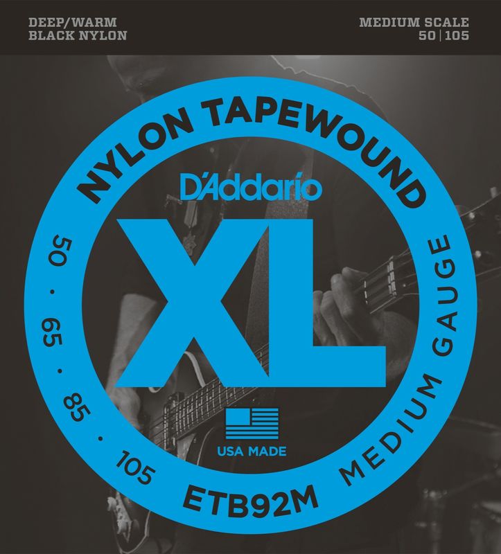 D'Addario ETB92M Strängset Elbas Tapewound 050 - 105 (Medium Scale)