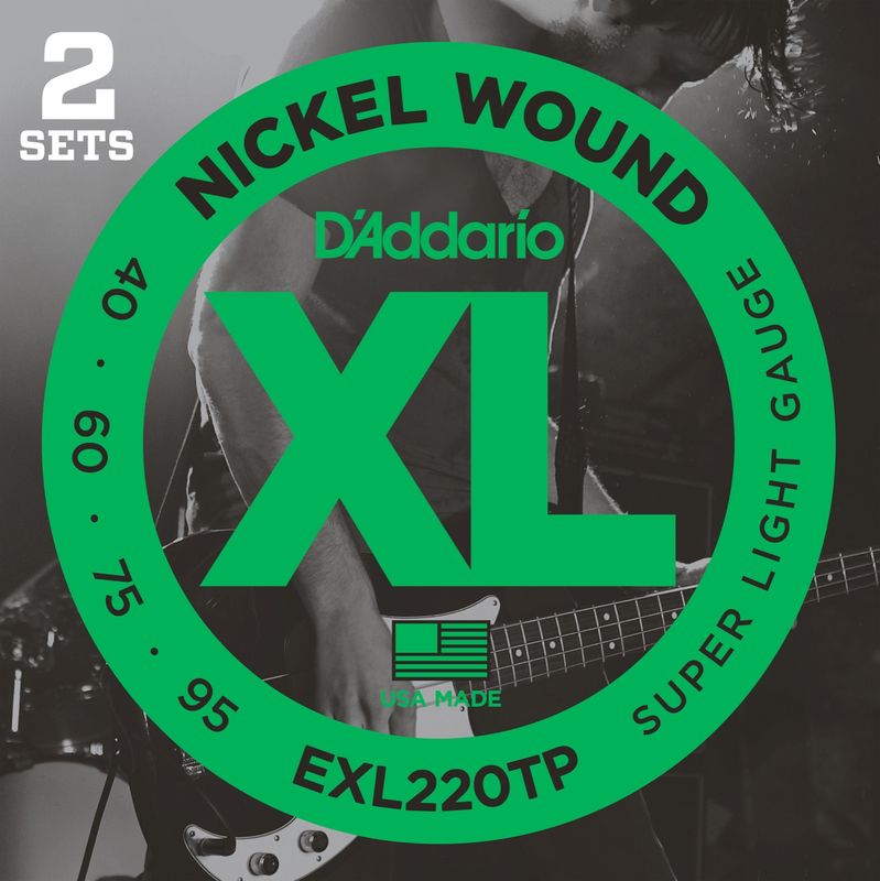 D'Addario EXL220TP Strängset Elbas Nickel Wound 040 - 095 (Twin-Pack)