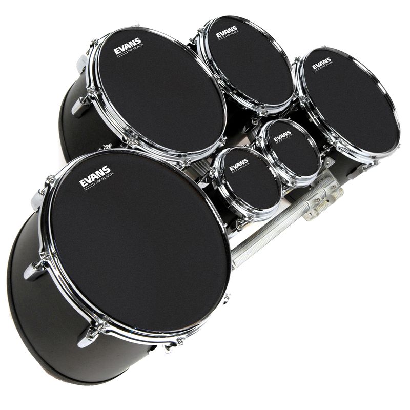 Evans TT10MXB Pukskinn MX Black Marching Tenor 10''