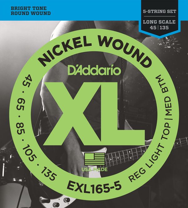Hovedbilde D'Addario EXL165-5 Strängset Elbas Nickel Wound ...