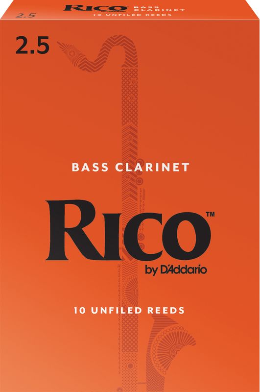 D'Addario REA1025 Rörblad Rico Bas-Klarinett 10-p. 2.5