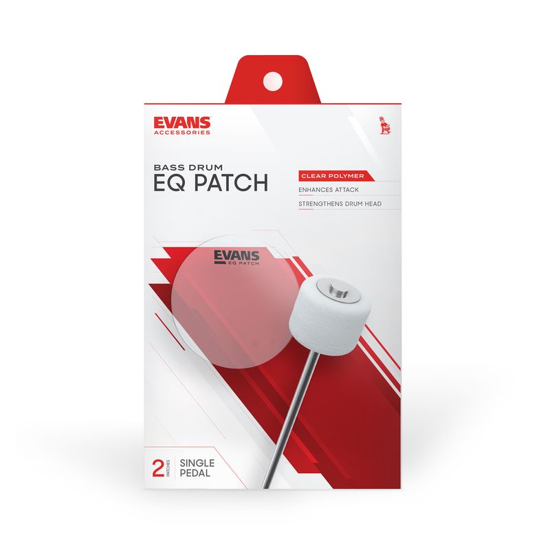 Evans EQPC1 Single Bass Drum Patch, Clear