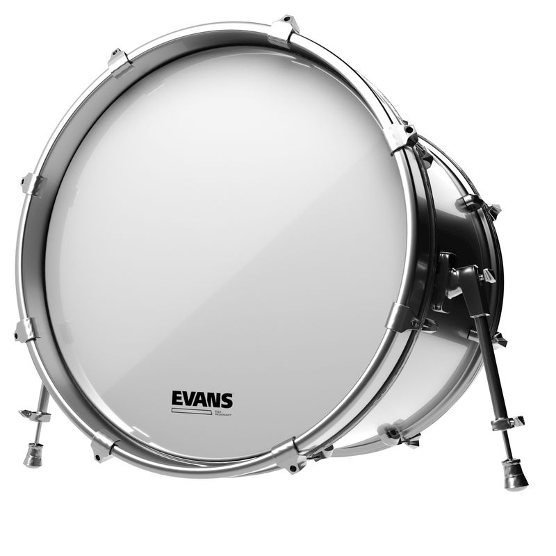 Evans BD24RSW-NP 24'' Bastrumskinn EQ3 Reso Sm.White