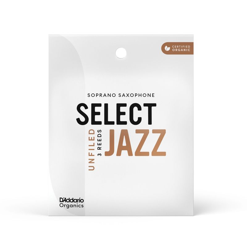D'Addario ORRS03SSX2M Org Select Jazz Un-Filed Sopran-sax 3-p. 2M