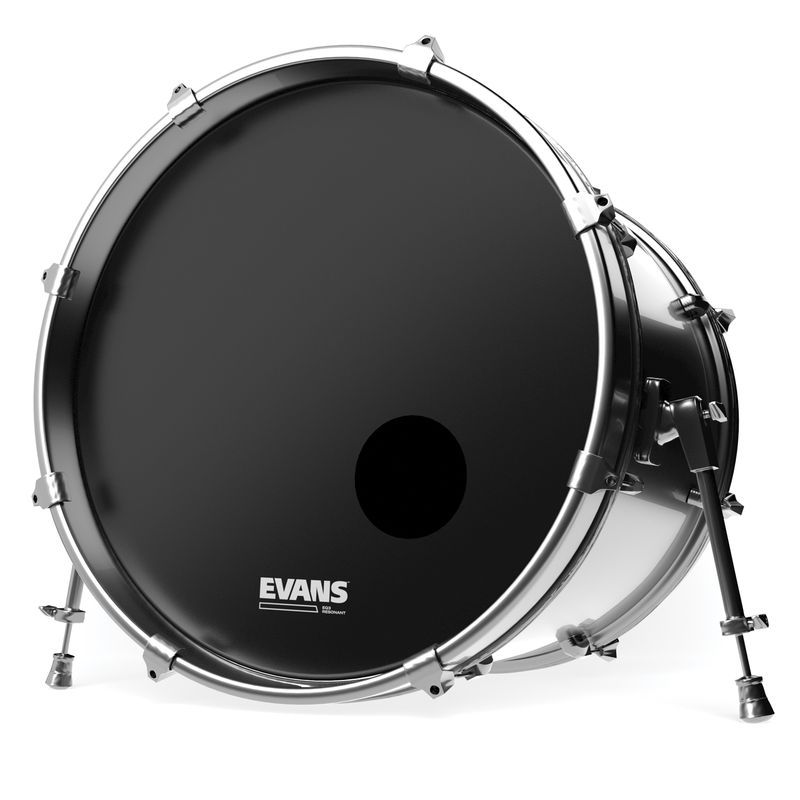 Evans BD26RONX 26'' Bastrumskinn ONYX Resonant BK