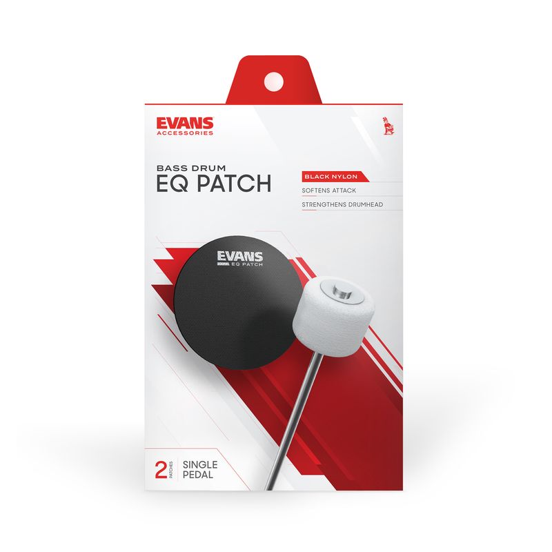 Evans EQPB1 Single Bass Drum Patch, Black