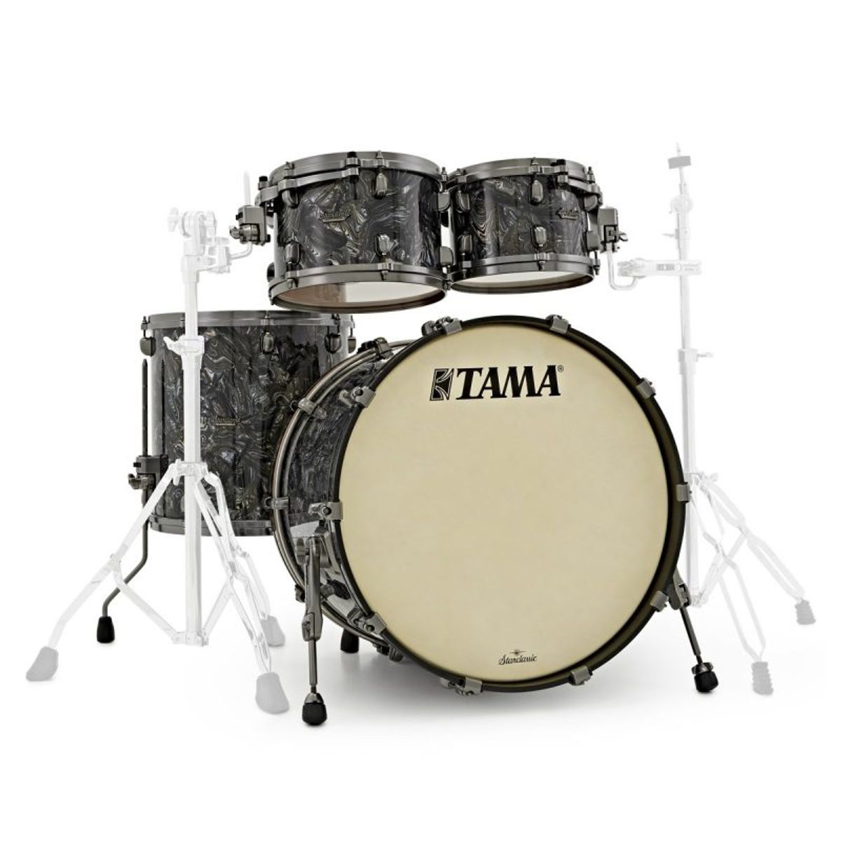 Tama MR42TZBNS-CCL SC Maple 4-shellkit (10,12,16,22), BN H/W, Charcoal Swirl