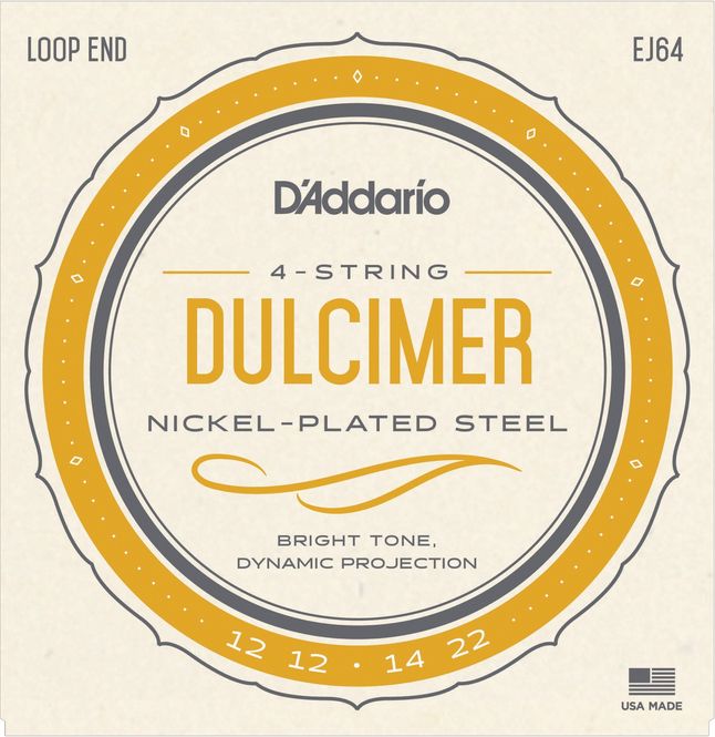 Hovedbilde D'Addario EJ64 Strängset Dulcimer 4str. 012-022